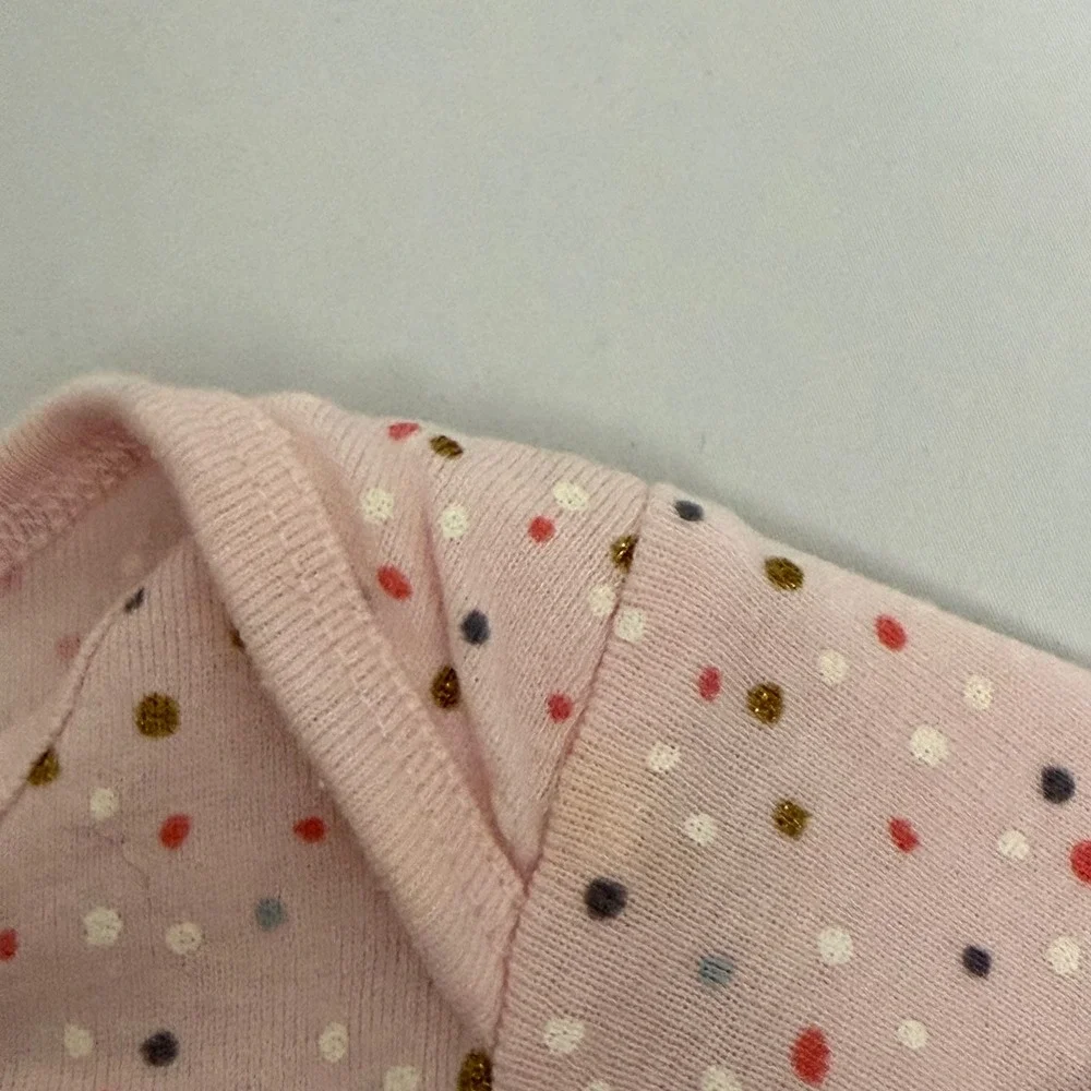 Gerber Baby Girls 3-6M Onesies 2 Pack Mint Floral Pink Polka Dot Cotton Snaps‎